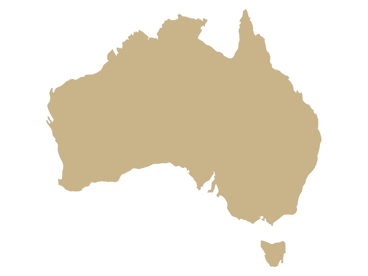 Map of Australia showing the Mackay service area